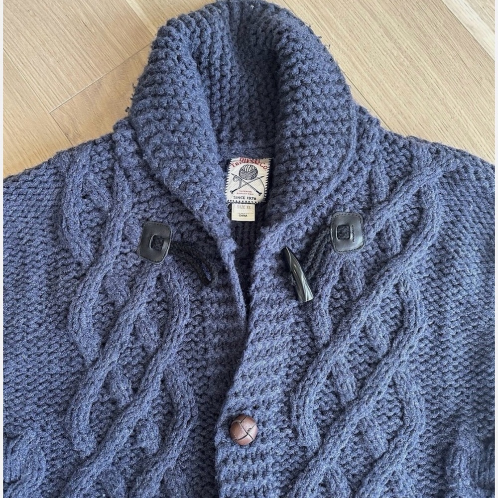 Diesel Navy Cable Knit Cardigan - Picture 2 of 2